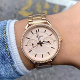  Shop Authentic Fossil Tailor Rose Gold Dial Rose Gold Steel Strap Watch for Women - ES4264 - Luxxuri