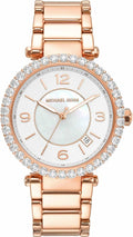  Shop Authentic Michael Kors Parker Three-Hand Mother of Pearl White Dial Rose Gold Steel Strap Watch For Women - MK4695 - Luxxuri