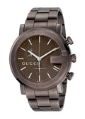  Shop Authentic Gucci G Chrono Brown Dial Brown Steel Strap Watch For Men - YA101341 - Luxxuri