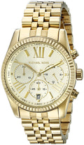  Shop Authentic Michael Kors Lexington Chronograph Gold Dial Gold Steel Strap Watch for Women - MK5556 - Luxxuri