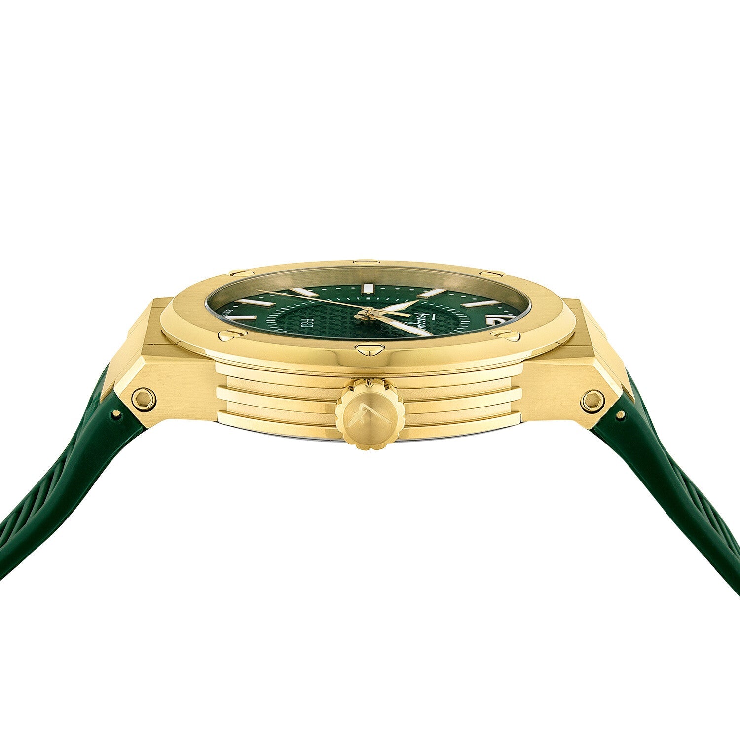  Shop Authentic Salvatore Ferragamo F-80 Classic Green Dial Green Rubber Strap Watch for Men - SFHY02022 - Luxxuri