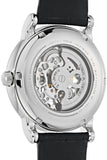  Shop Authentic Emporio Armani Luigi Silver Skeleton Dial Black Leather Strap Watch For Men - AR1981 - Luxxuri