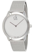  Shop Authentic Calvin Klein Minimal White Dial Silver Mesh Bracelet Watch for Men - K3M2112Y - Luxxuri