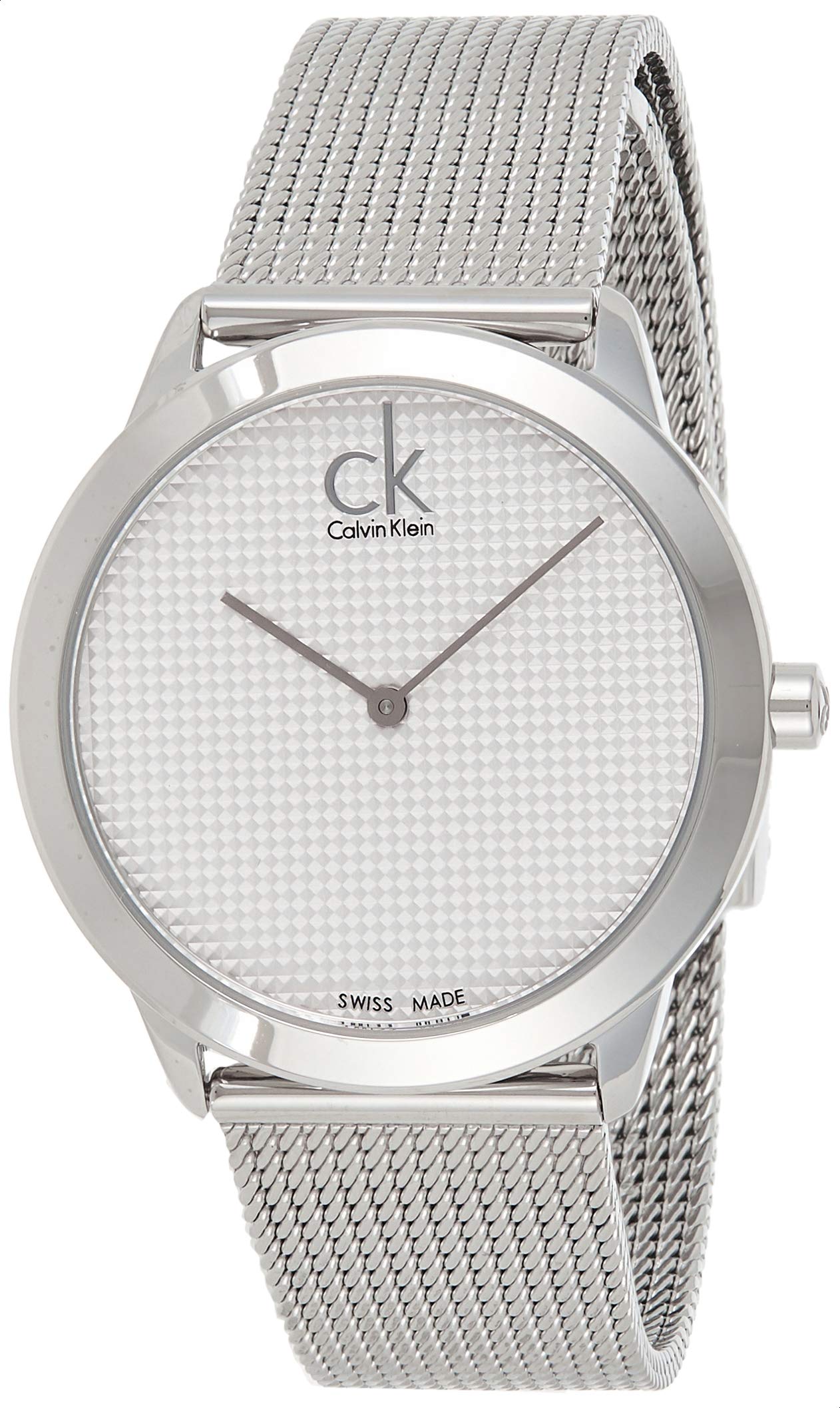  Shop Authentic Calvin Klein Minimal White Dial Silver Mesh Bracelet Watch for Women - K3M2212Y - Luxxuri
