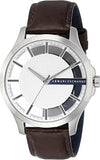  Shop Authentic Armani Exchange Hampton Chronograph White Dial Brown Leather Strap Watch For Men - AX2187 - Luxxuri