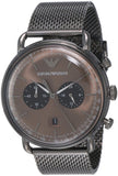  Shop Authentic Emporio Armani Aviator Brown Dial Grey Mesh Bracelet Watch For Men - AR11141 - Luxxuri