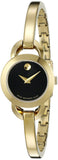  Shop Authentic Movado Rondiro 22mm Black Dial Yellow Gold Steel Strap Watch For Women - 0606888 - Luxxuri