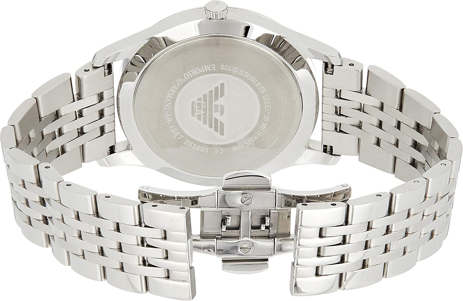  Shop Authentic Emporio Armani Classic Silver Dial Silver Steel Strap Watch For Men - AR1867 - Luxxuri