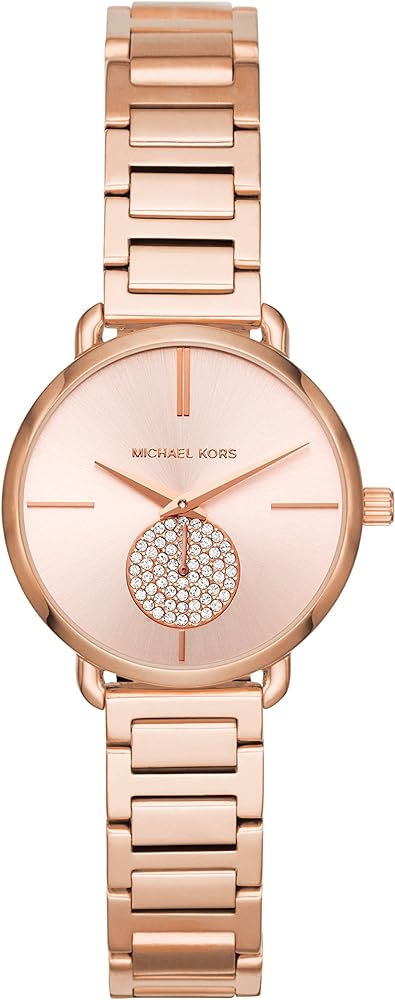  Shop Authentic Michael Kors Portia Analog Quartz Rose Gold Dial Rose Gold Steel Strap Watch For Women - MK3839 - Luxxuri