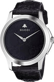  Shop Authentic Gucci G Timeless Quartz Black Dial Black Leather Strap Watch For Men - YA1264031 - Luxxuri