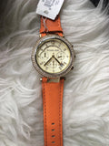  Shop Authentic Michael Kors Parker Champagne Dial Orange Leather Strap Watch for Women - MK2279 - Luxxuri