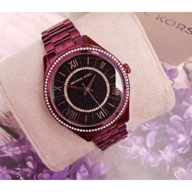  Shop Authentic Michael Kors Lauryn Black Dial Purple Steel Strap Watch for Women - MK3724 - Luxxuri