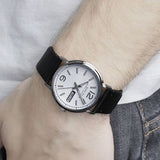  Shop Authentic Marc Jacobs Fergus White Dial Black Leather Strap Watch for Men - MBM5076 - Luxxuri