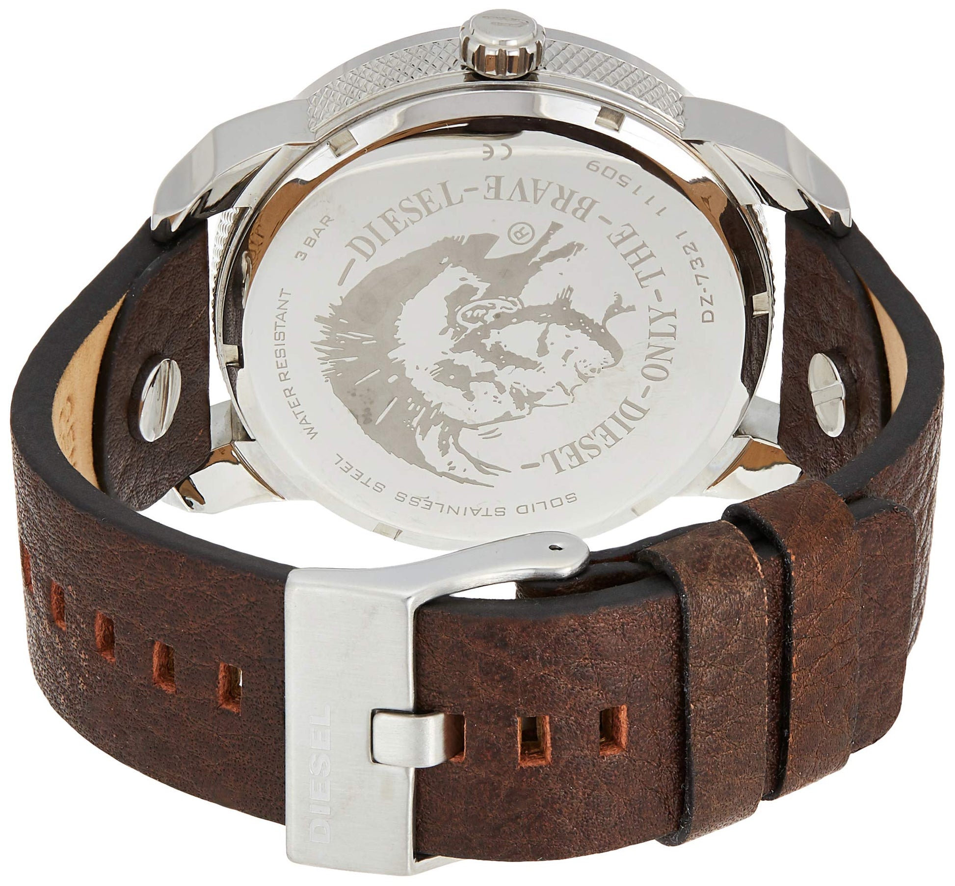  Shop Authentic Diesel Mini Daddy LIght Blue Dial Brown Leather Strap Watch For Men - DZ7321 - Luxxuri