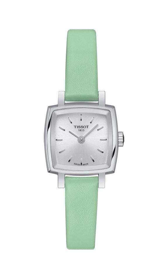  Shop Authentic Tissot T Lady Lovely Square Silver Dial Light Green Leather Strap Watch for Women - T058.109.16.031.01 - Luxxuri