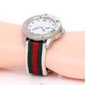  Shop Authentic Gucci G Timeless White Dial Two Tone Nylon Strap Watch For Men - YA126231 - Luxxuri