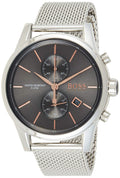  Shop Authentic Hugo Boss Jet Chronograph Grey Dial Silver Mesh Bracelet Watch for Men - 1513440 - Luxxuri