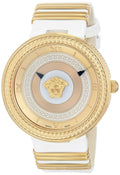  Shop Authentic Versace V Metal Icon Gold Dial White & Gold Strap Watch for Women - VLC040014 - Luxxuri