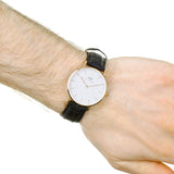  Shop Authentic Daniel Wellington Classic Reading White Dial Black Leather Strap Watch For Women - DW00100041 - Luxxuri
