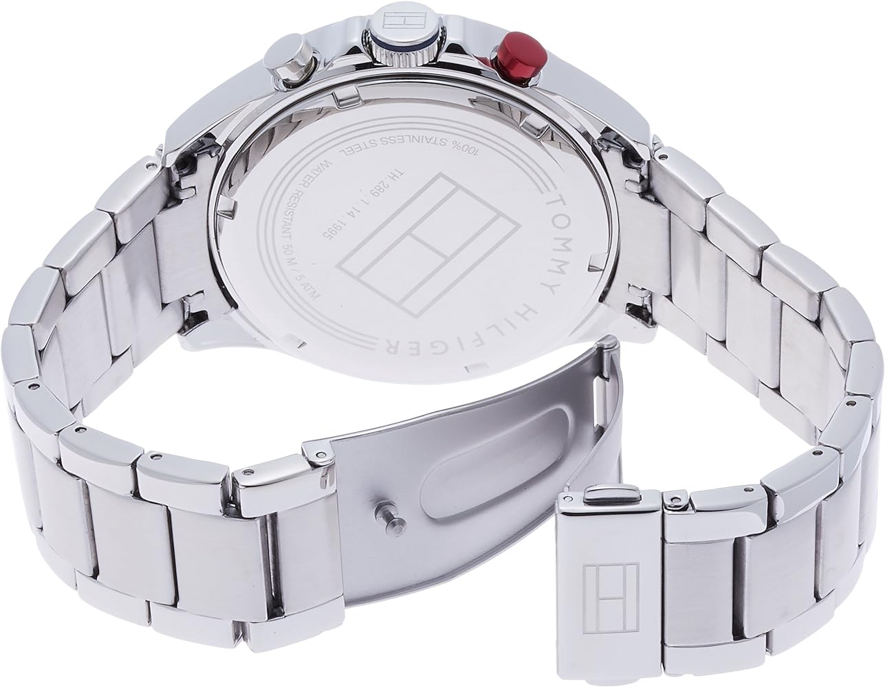  Shop Authentic Tommy Hilfiger Hudson Chronograph Quartz Blue Dial Silver Steel Strap Watch For Men - 1791228 - Luxxuri