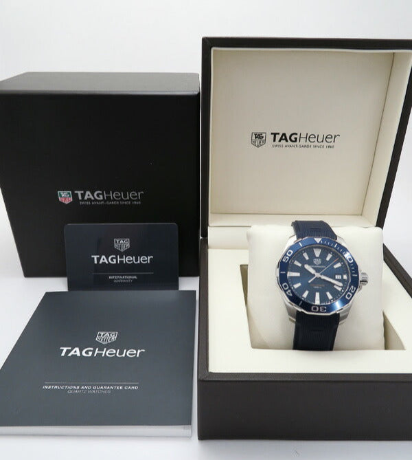  Shop Authentic Tag Heuer Aquaracer Blue Dial Blue Rubber Strap Watch for Men - WAY111C.FT6155 - Luxxuri