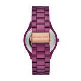  Shop Authentic Michael Kors Slim Runway Quartz Purple Dial Purple Steel Strap Watch For Women - MK4507 - Luxxuri