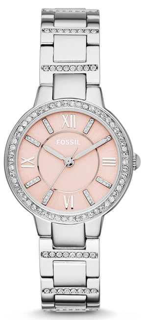  Shop Authentic Fossil Virginia Pink Dial Silver Steel Strap Watch for Women - ES3504 - Luxxuri