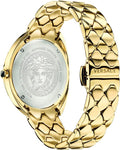  Shop Authentic Versace V-Flare Quartz Silver Dial Gold Steel Strap Watch for Women - VEBN00718 - Luxxuri