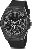  Shop Authentic Guess Zeus Multifunction Crystals Black Dial Black Silicone Strap Watch For Men - GW0208G5 - Luxxuri