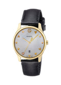  Shop Authentic Gucci G-Timeless Mother of Pearl Dial Black Leather Strap Watch For Women - YA126589 - Luxxuri