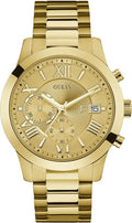  Shop Authentic Guess Atlas Chronograph Gold Dial Gold Steel Strap Watch For Men - W0668G4 - Luxxuri