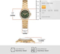  Shop Authentic Michael Kors Lennox Quartz Green Dial Gold Steel Strap Watch For Women - MK7395 - Luxxuri