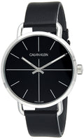  Shop Authentic Calvin Klein Evan Black Dial Black Leather Strap Watch for Men - K7B211CZ - Luxxuri