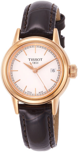  Shop Authentic Tissot Carson Lady Steel Quartz Brown Leather Strap Watch For Women - T085.210.36.011.00 - Luxxuri