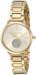  Shop Authentic Michael Kors Portia Quartz Gold Dial Gold Steel Strap Watch For Women - MK3838 - Luxxuri