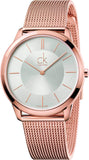  Shop Authentic Calvin Klein Minimal White Dial Rose Gold Mesh Bracelet Watch for Men - K3M21626 - Luxxuri