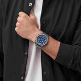  Shop Authentic Fossil Brox Multifunction Blue Dial Grey Steel Strap Watch for Men - BQ2798 - Luxxuri