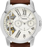  Shop Authentic Fossil Grant Twist Multi-Function White Dial Brown Leather Strap Watch for Men - ME1144 - Luxxuri