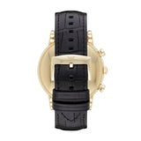  Shop Authentic Emporio Armani Luigi Chronograph Black Dial Black Leather Watch For Men - AR1917 - Luxxuri