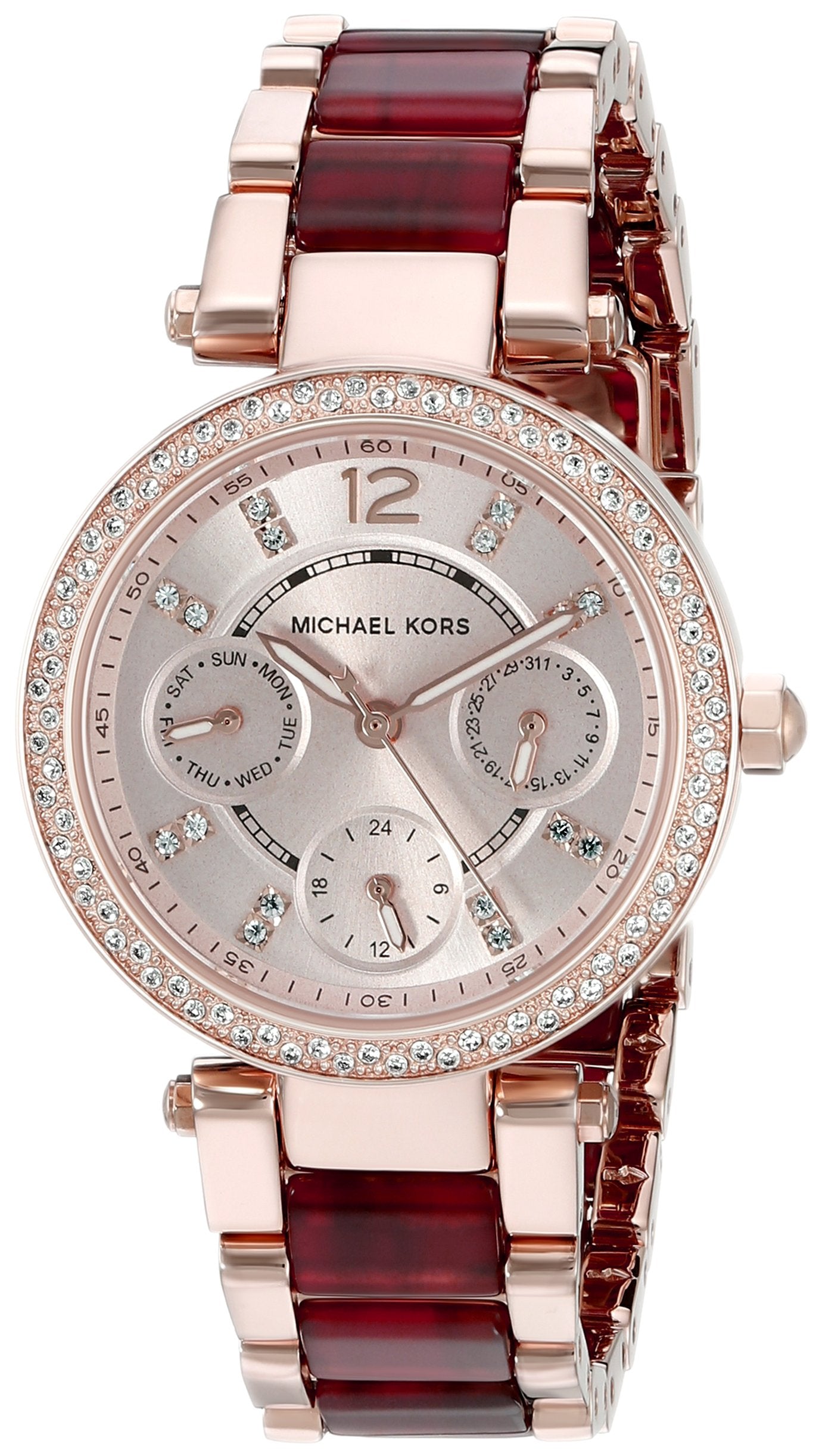  Shop Authentic Michael Kors Parker Rose Gold Dial Two Tone Steel Strap Watch for Women - MK6239 - Luxxuri