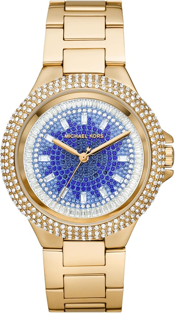  Shop Authentic Michael Kors Camille Analog Blue Dial Gold Steel Strap Watch For Women - MK7341 - Luxxuri