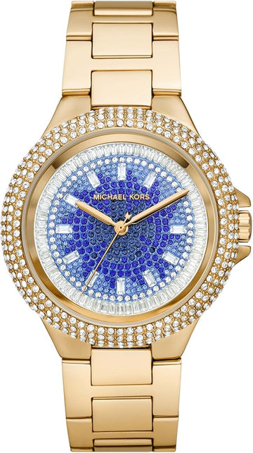  Shop Authentic Michael Kors Camille Analog Blue Dial Gold Steel Strap Watch For Women - MK7341 - Luxxuri