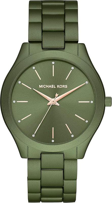  Shop Authentic Michael Kors Slim Runway Green Dial Green Steel Strap Watch for Women - MK4526 - Luxxuri