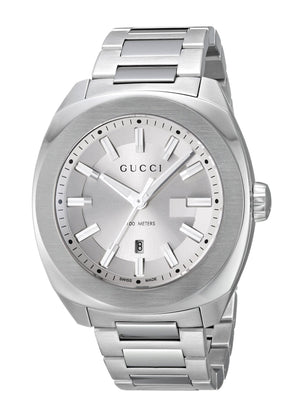 Shop Authentic Gucci G Timeless GG2570 Silver Dial Silver Steel Strap Watch For Men - YA142402 - Luxxuri