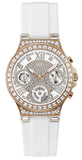  Shop Authentic Guess Moonlight Diamonds White Dial White Rubber Strap Watch for Women - GW0257L2 - Luxxuri