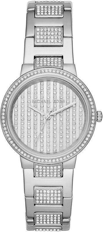  Shop Authentic Michael Kors Gabbi Quartz Crystals Silver Dial Silver Steel Strap Watch For Women - MK3984 - Luxxuri