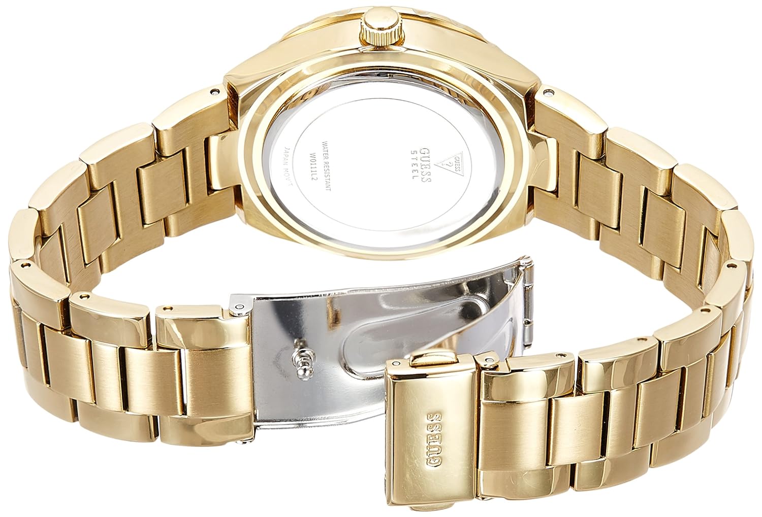  Shop Authentic Guess Viva Diamonds Gold Dial Gold Steel Strap Watch for Women - W0111L2 - Luxxuri