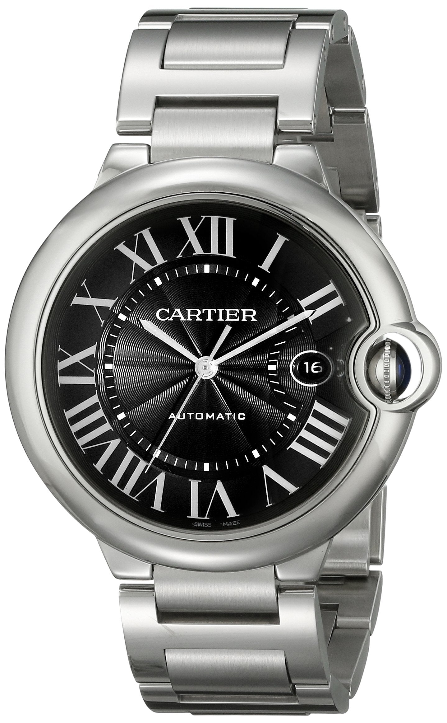  Shop Authentic Cartier Ballon Bleu de Cartier Black Dial Silver Steel Strap Watch for Men - W6920042 - Luxxuri