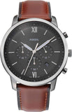  Shop Authentic Fossil Neutra Chronograph Grey Dial Brown Leather Strap Watch for Men - FS5512 - Luxxuri