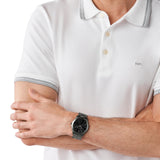  Shop Authentic Michael Kors Slim Runway Quartz Black Dial Grey Steel Strap Watch For Men - MK1044 - Luxxuri